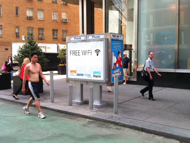 New York turns phone booths to WiFi hotspots
