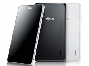 The LG optimus G Front and back