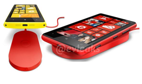 The Lumia 920 along with the wireless charging dock