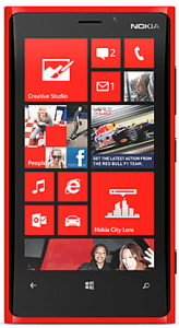 The Lumia 920 front image