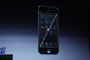 The iphone 5 has a 4 inch screen measured diagonally