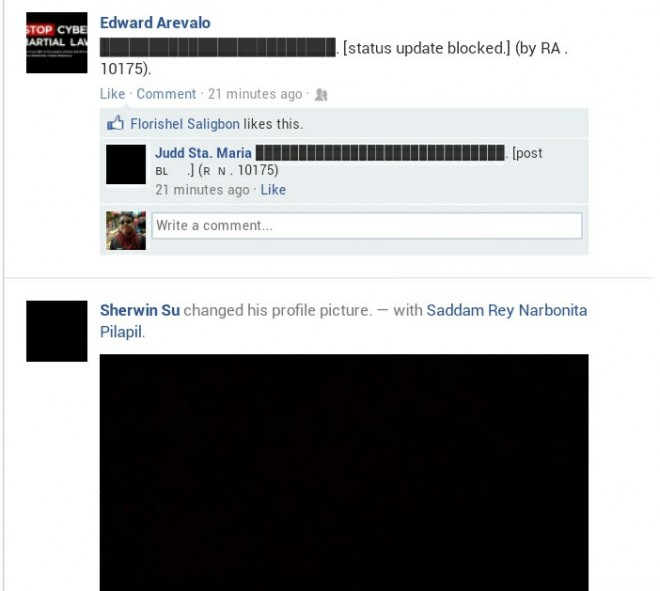 Facebook users show disgust on Cybercrime law
