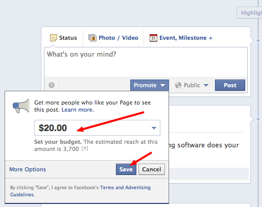 Promote your posts with Facebook's new feature